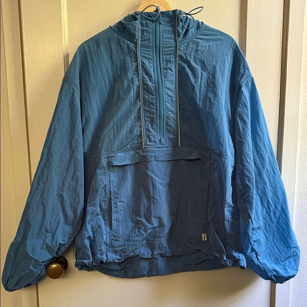 Fabletics Teal Hooded Windbreaker